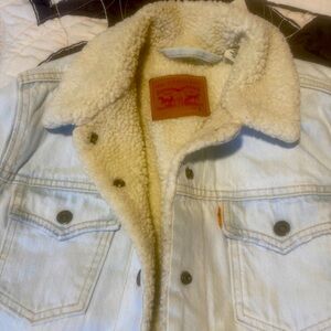 Levi light wash Sherpa jacket